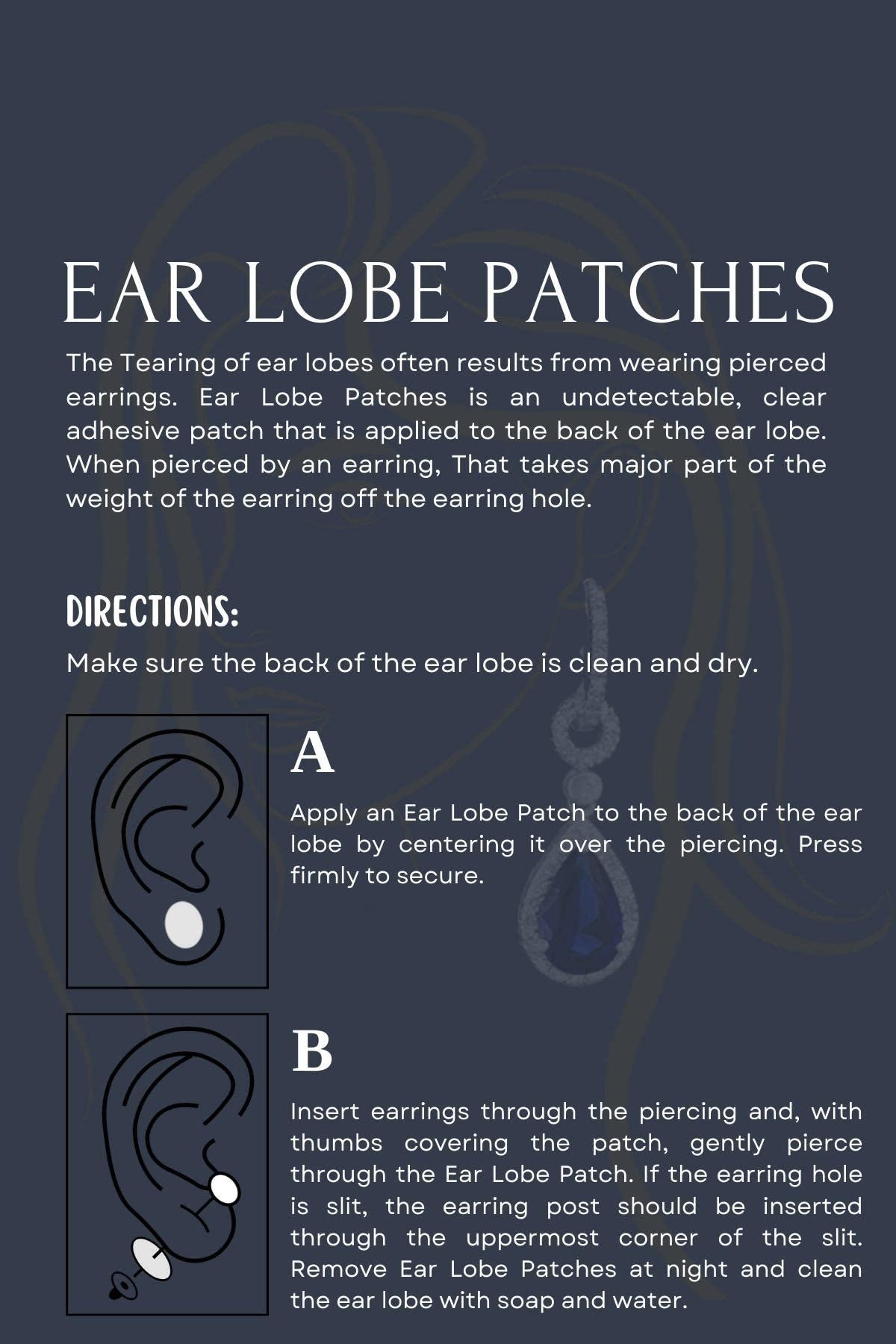 Deetto Deetto Ear Lobe Tape/Invisible Ear Lobe Support Patch for Heavy Earrings Invisible Waterproof Stickers for Heavy Earrings Earring Lift Patches for Long Time Wearing Earrings Protect Healthy (20)