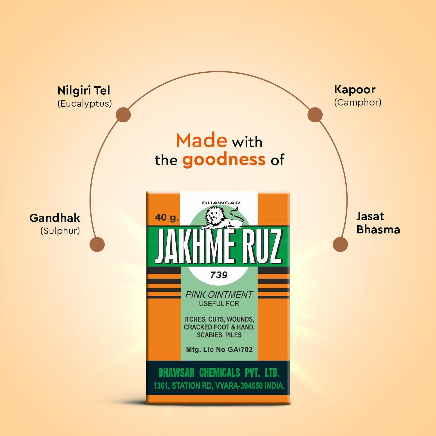 JAKHMERUZ BHAWSAR Jakhmeruz Pink Ointment 40 gm (Pack of 4)