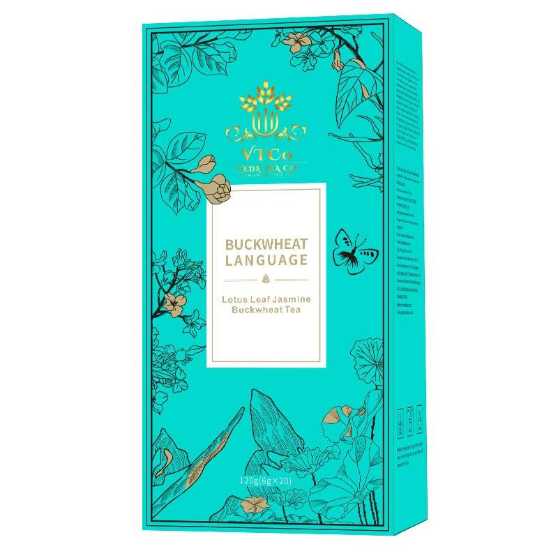 Veda Tea Co Veda Tea Co Lotus Leaf Jasmine Buckwheat Language Tea for Refresh Mind and Stress Relief 120g