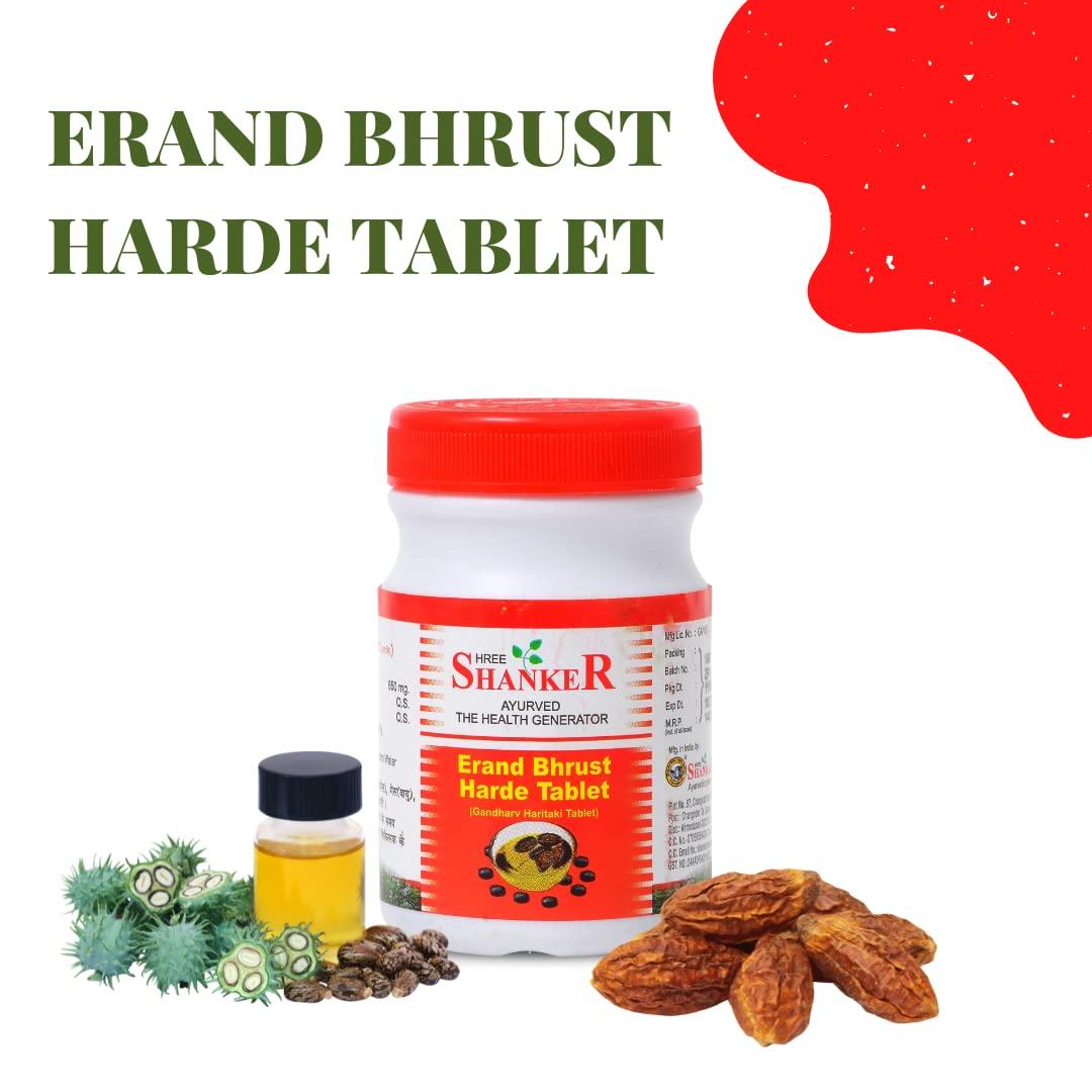 Shree Shanker Shree Shanker Erand Bhrust Harde Tablet(Gandharv Haritaki Tablet) - Pack of 3-300Tab.