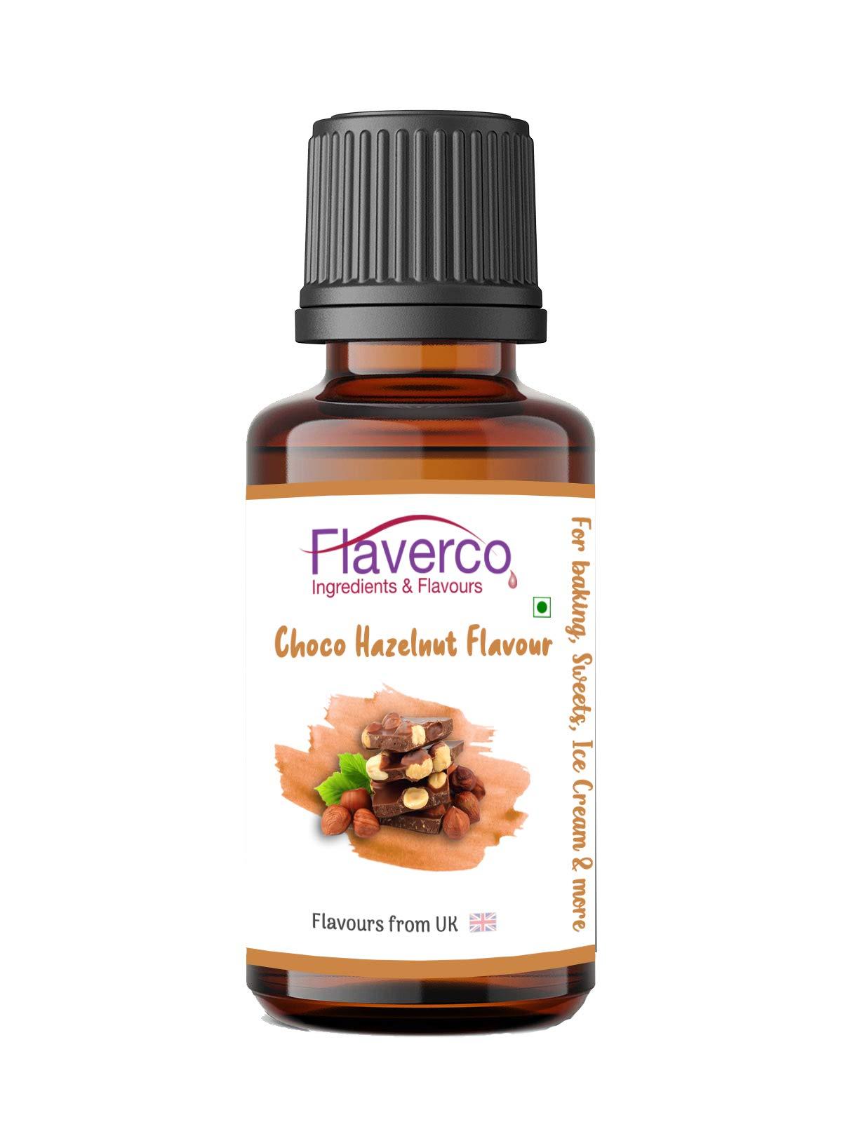 FLAVERCO Flaverco Food Flavour Essence Combo Pack (Chocolate, Choco Hazelnut, Choco Brownie, Mocha, Cream, Creamy Caramel)) for Baking Cake, Chocolates, Indian Sweets, Ice Cream & More.. (30ml*6)