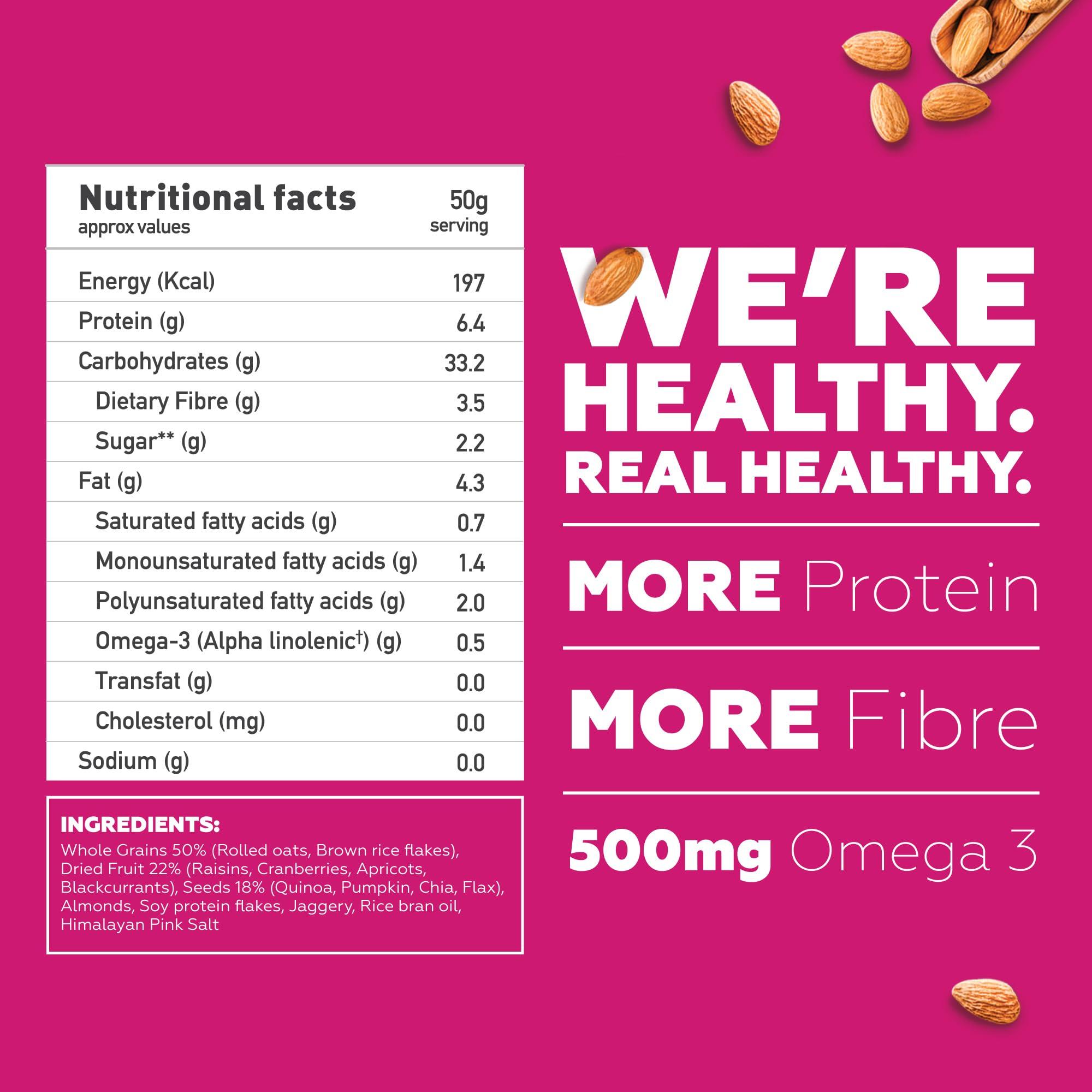 Yogabar Yogabar Breakfast Oats and Muesli | Fruits and Nuts Muesli | Super Oats Premium Golden 100% Rolled Oats Combo Pack - 800gm