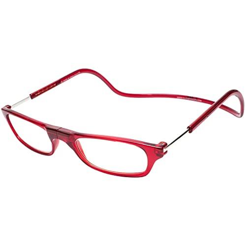Generic VOK | BEST READING GLASSES | MAGNETIC ADJUSTABLE FRONT CONNECT READING GLASSES | ALL POWER AVAILABLE (+1.00 TO +4.00) (+3.00, Red)