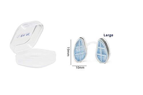 Clenare CLENARE Invisible Nasal Filter Body with Pre-installed Filters, Washable and Reusable Pollution Filter Nose Mask (Pack of 1 - Large Slotted)