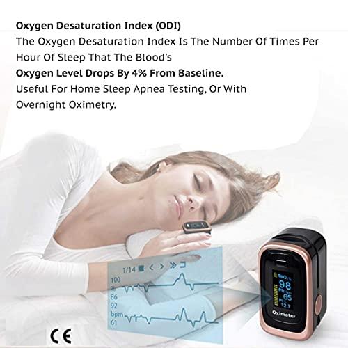 MEDITIVE MEDITIVE Fingertip Pulse Oximeter, SPO2 Blood Oxygen Saturation, Pulse Rate, Perfusion Index (PI), Black