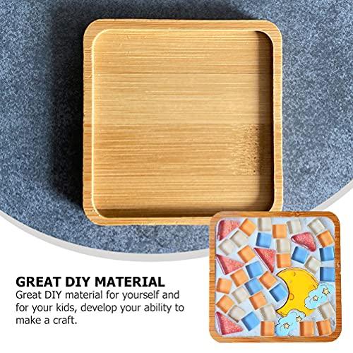 HEALLILY 1 Set DIY Mosaic Coasters Kit Handmade Art Kit Craft Material Supplies