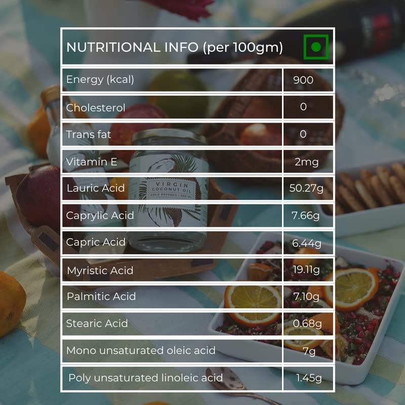 Green Valley Green Valley Virgin Coconut Oil 100% Pure, Natural And Cold Pressed (200ml Glass jar)