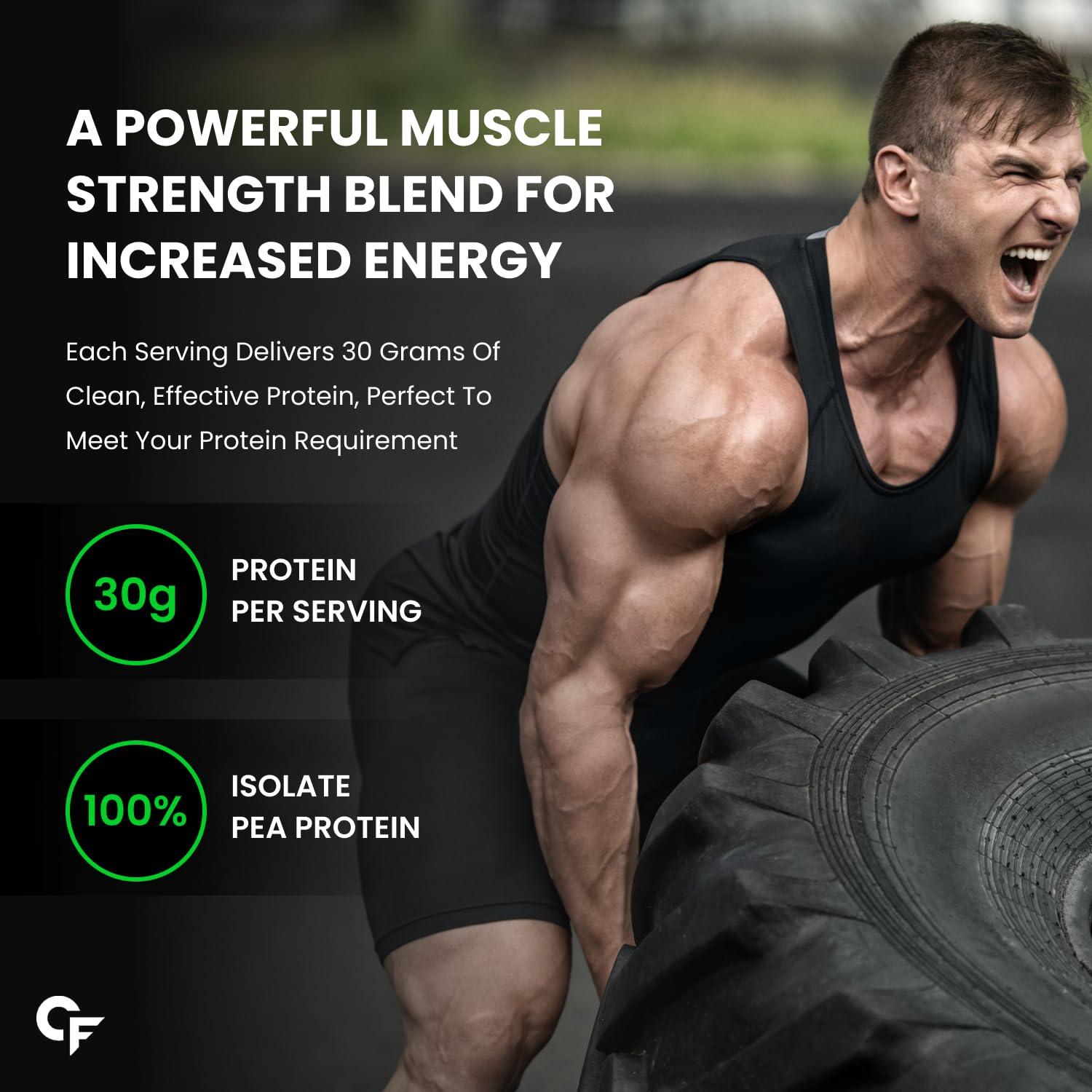 Carbamide Forte Carbamide Forte Pea Protein Isolate 30g per serving | Vegan Plant Protein Powder with 4.8g BCAA | 100% Pure Unflavoured Plant Based Pea Protein Powder - 500g (Pack of 2)