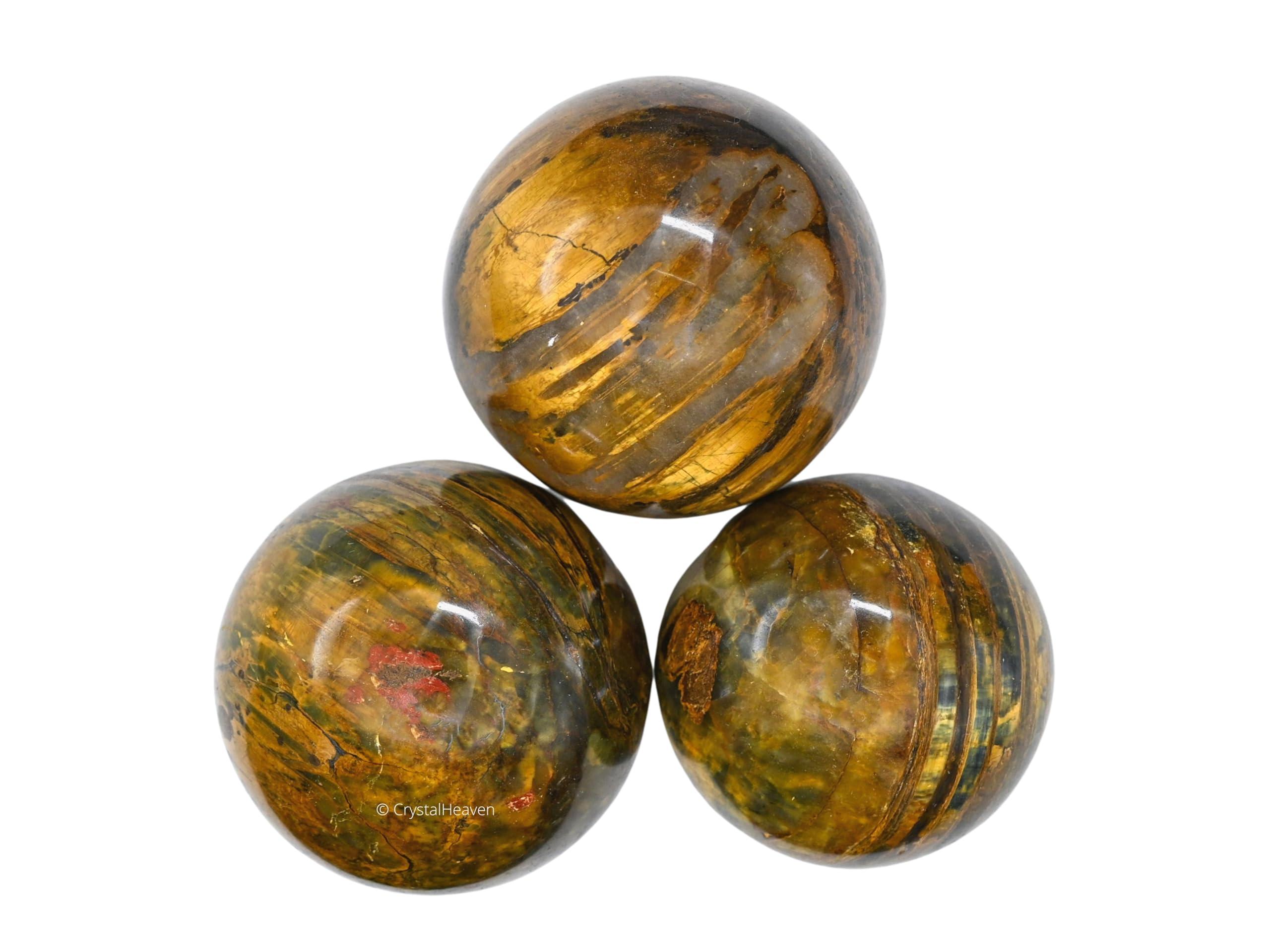 Crystal Heaven Certified Nellite Crystal Ball for Meditation - Premium Crystal Vastu Items for Home and Feng Shui Items for Good Luck - Ideal for Pooja Supplies and Spiritual Practices (2\" Inch)