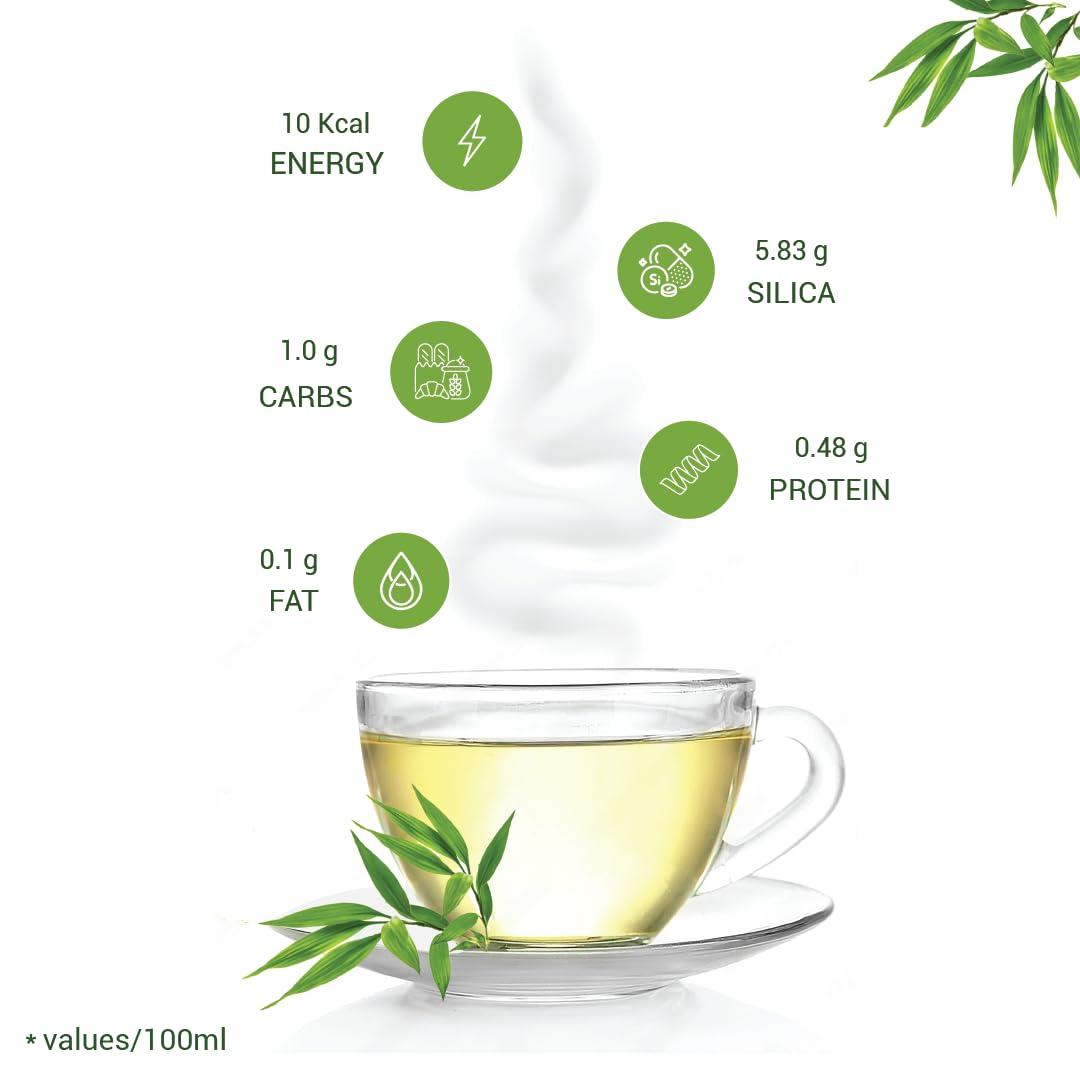 Bambuttva Bambuttva Bamboo Tea | Bamboo Leaf Tea | Organic | Herbal Tea | Rich in Silica | Natural Flavour | Loose Leaf (100grams)