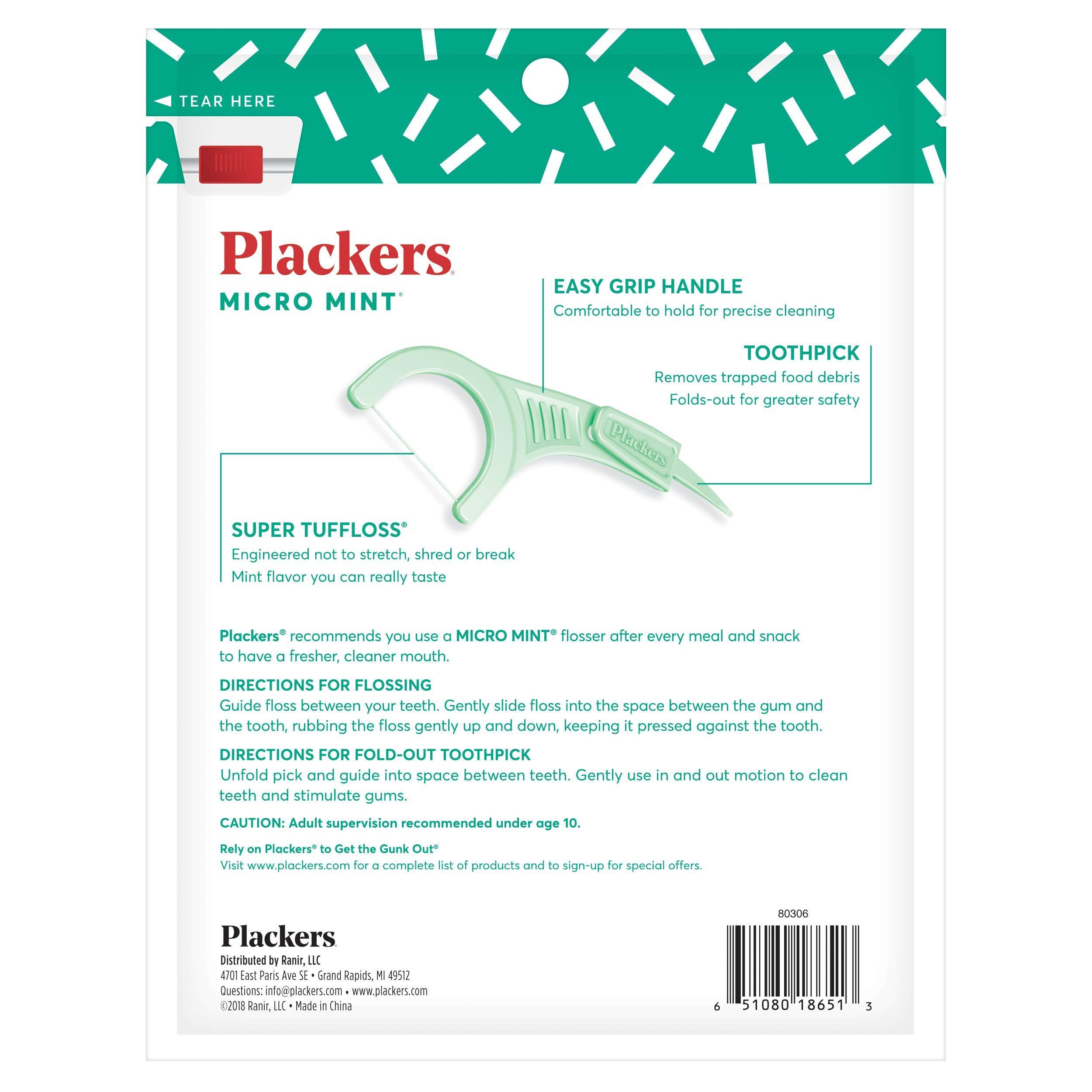 Plackers Plackers Micro Mint Dental Floss Picks, 150 Count, 2 Pack