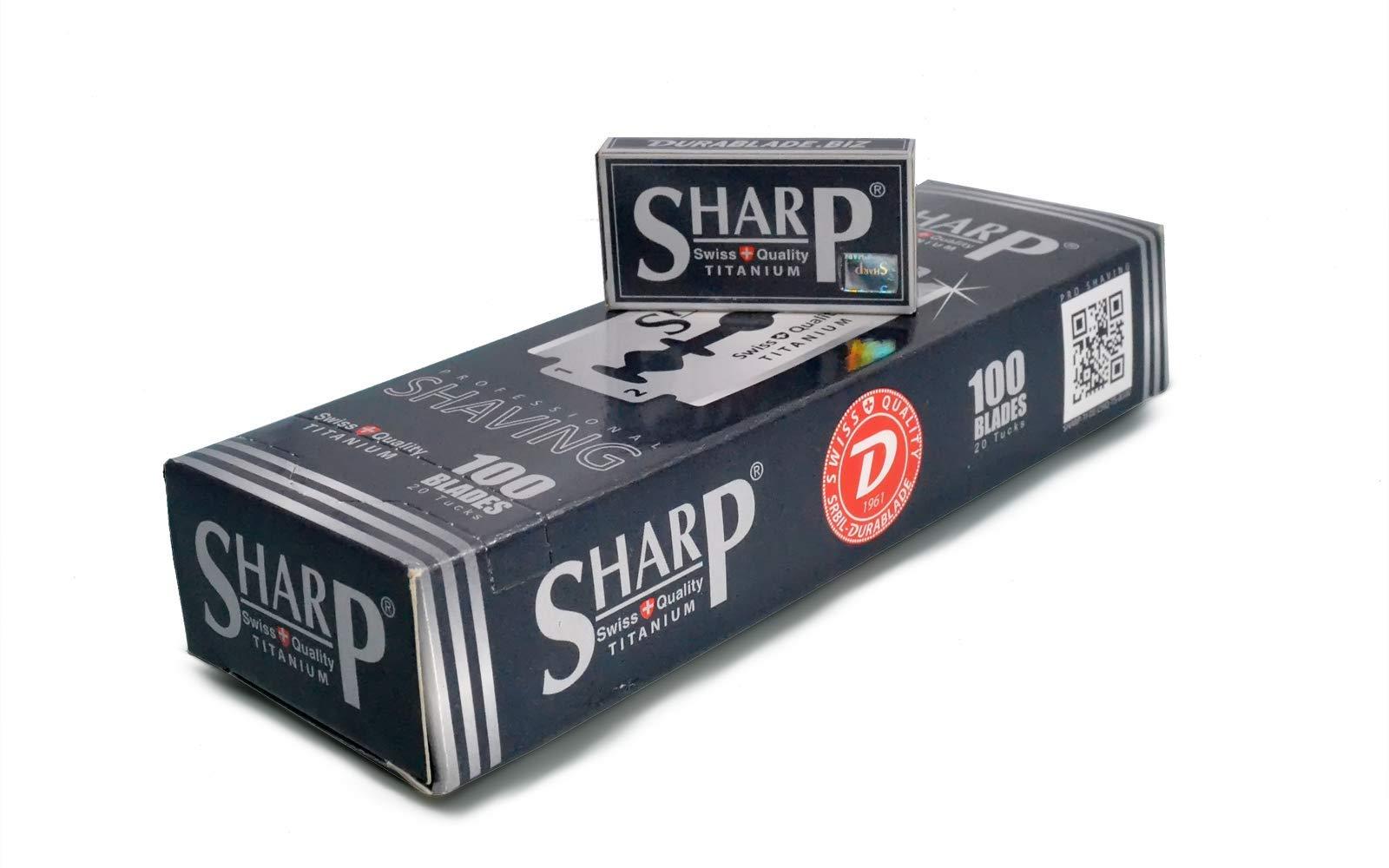 Durablade 100 Sharp Titanium Double Edge Razor Blades