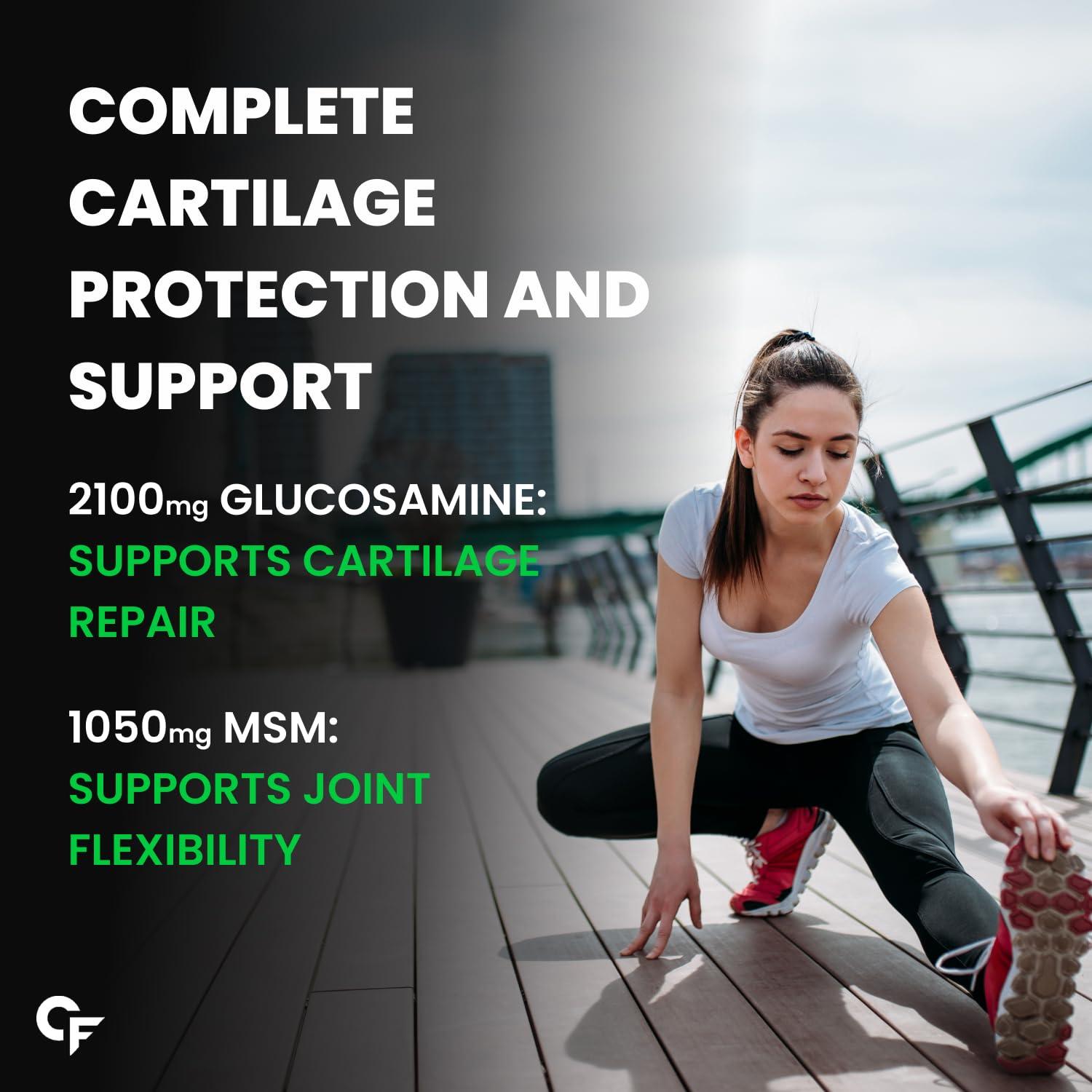 Carbamide Forte Carbamide Forte Glucosamine Tablets - Joint Support Supplement with Collagen & Glucosamine Chondroitin MSM | Joint Cartilage Support & Muscle Health | Joint Pain Tablets - 90 Tablets