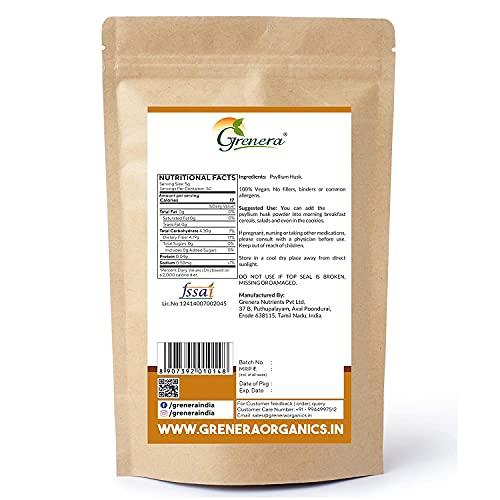 GRENERA Grenera Psyllium Husk Powder | Isabgol (Bhusi) Fiber Supplement | Perfect for Keto Bread and Gluten Free Baking 250g