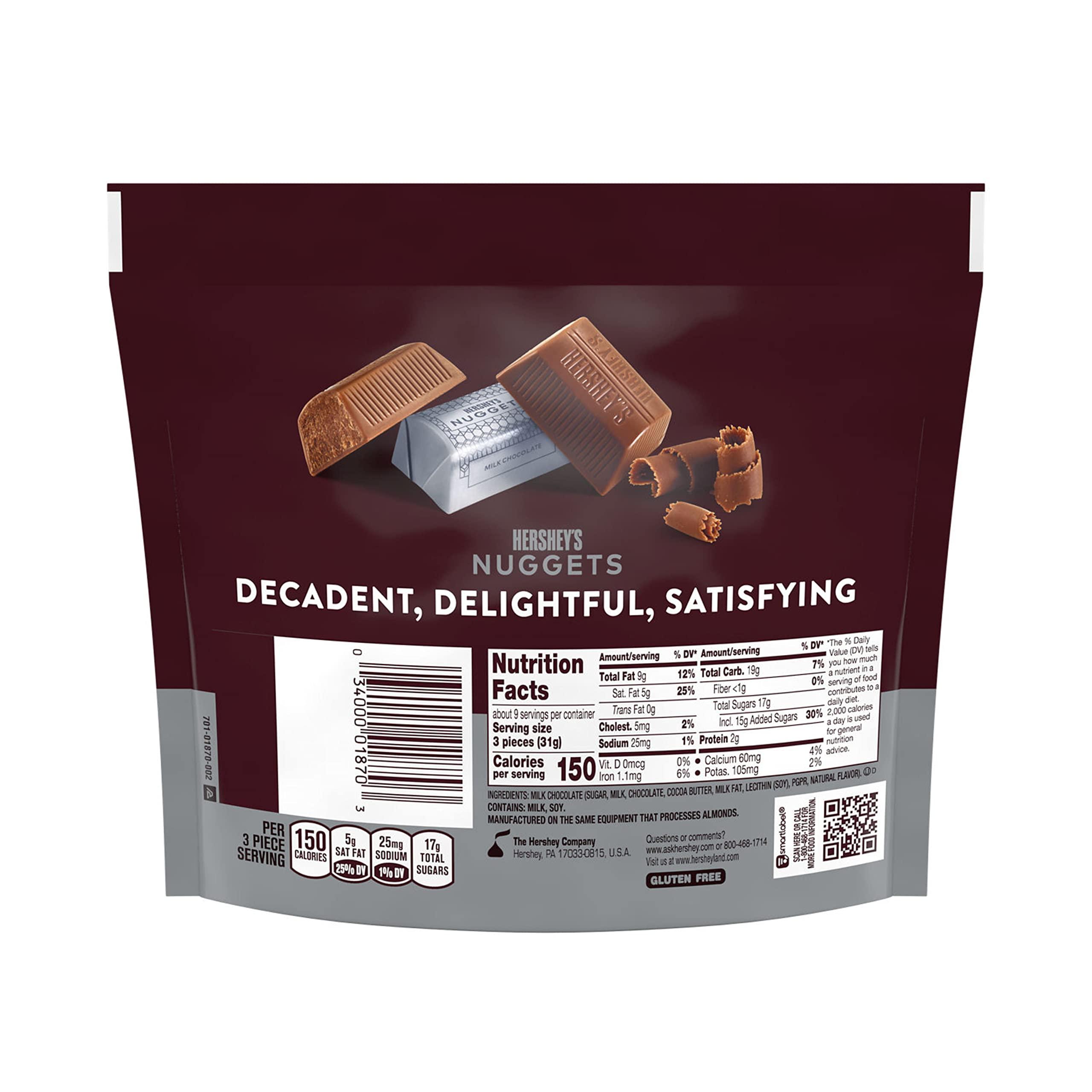 HERSHEY'S Hershey's Nuggets Candy, Milk Chocolate, 10.2 Oz