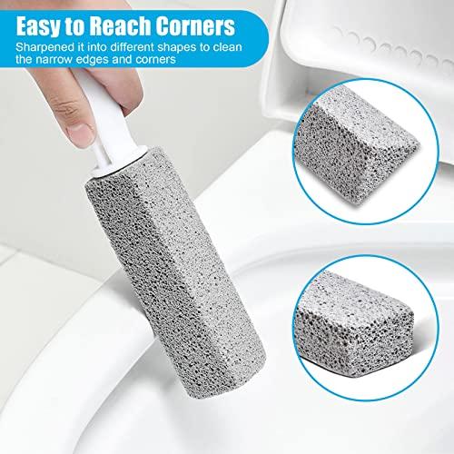 Nonley Pumice Cleaning Stone with Handle Toilet Bowl Cleaner Hard Water Ring Remover for Bath Pool Kitchen Household Cleaning 2 Pack