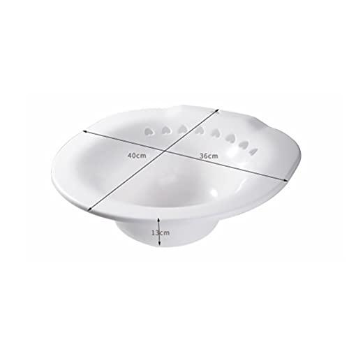 HEALLILY 1Pc Sitz Bath Toilet Seat Sitz Bath Silver Iron Wash Basin Private Part Cleaner