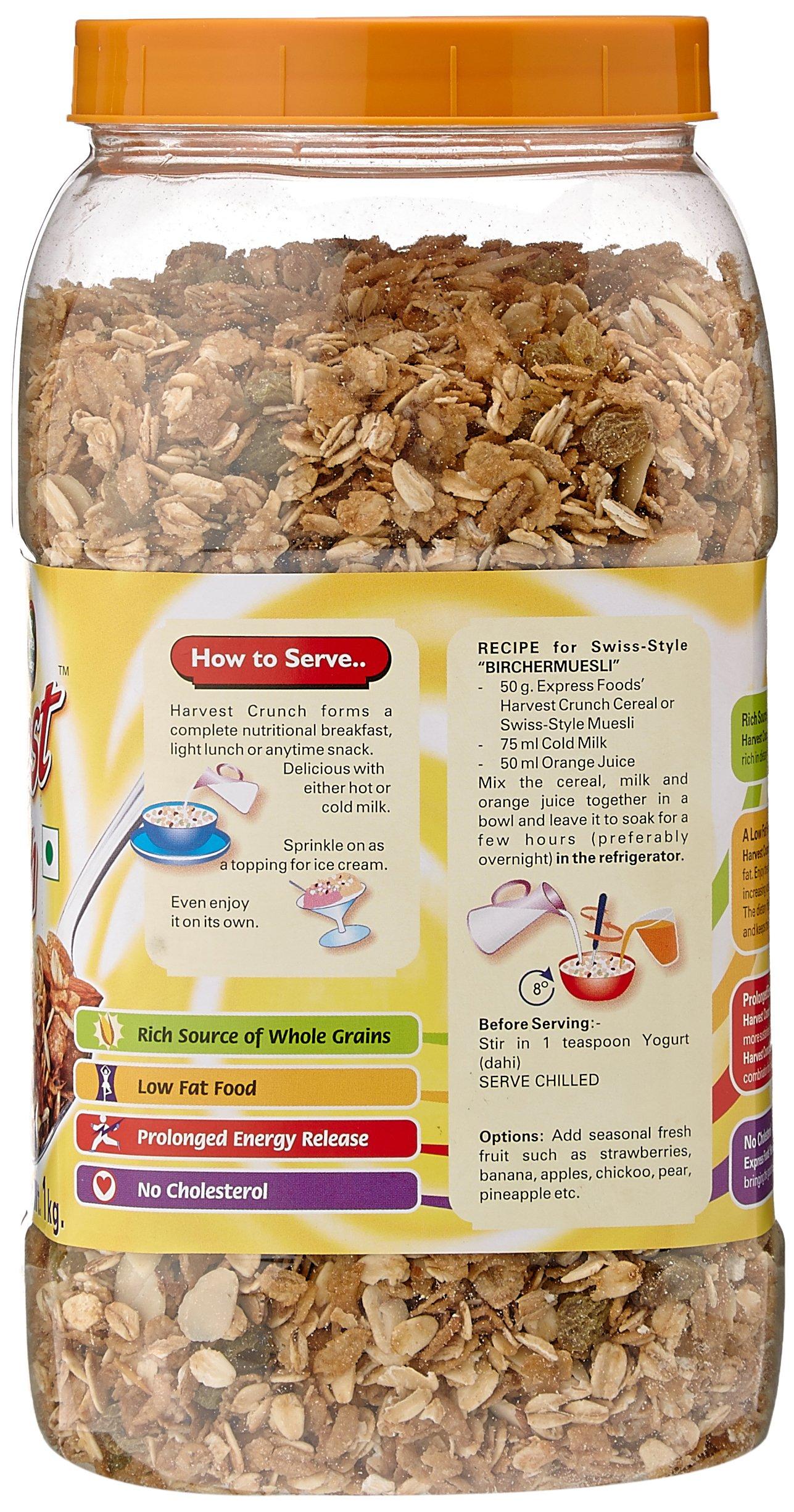 Express Foods Express Foods Harvest Crunch Breakfast Cereal, No Added Sugar Jar, 1kg