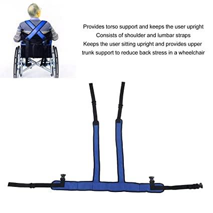 Dhadh Dhadh Adjustable Wheelchair Harness Safety for Patients Elderly Seniors Disabled, Wheelchair Restraint Straps, Wheelchair Seat Belt Torso Support Vest, Patients Nursing Care Products