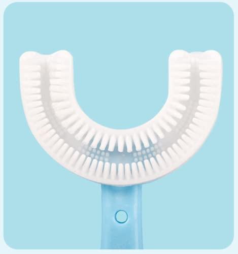 XENON VENTURE Xenon Venture soft bristle silicone toothbrush for kids with grip handle,manual curve u shape mouth cleaning toothbrush for children whitening teeth(2pcs/small)