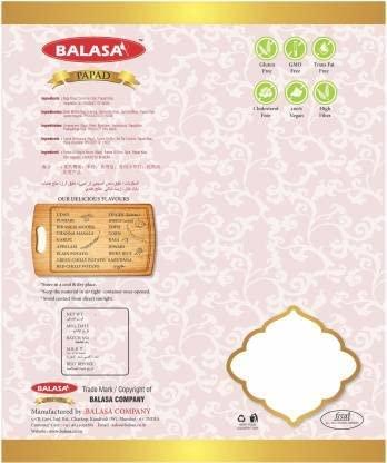 Balasa Balasa Nachni (Ragi) Papad (400 gms Packet) Tasty and Crispy Ragi Papad/Pappadam/Appalam | Fresh and Homemade | 100% Natural Papad