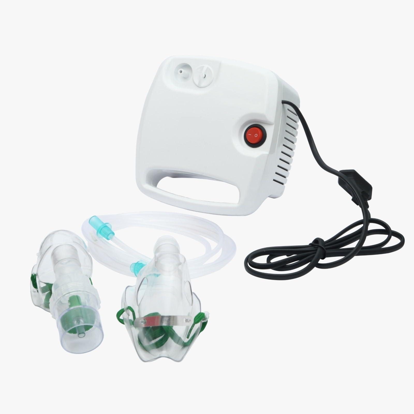 briteway BRITEWAY JUSTWELL Ultra Compact Nebulizer Machine for Adults and Kids with complete mask kit, Low Noise Compressor for Home Use and Asthma Inhalation, White