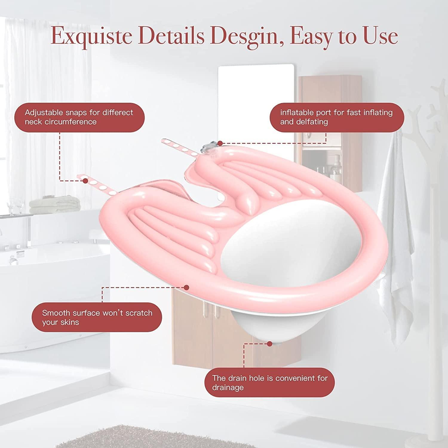 Ostin Ostin Home Shampoo Basin and Trays, Hair Washing Tray-Medical Shampoo Basin with Drain Wash Tube for The Disabled, Pregnant Women, Wash While in Wheelchair Or Chair