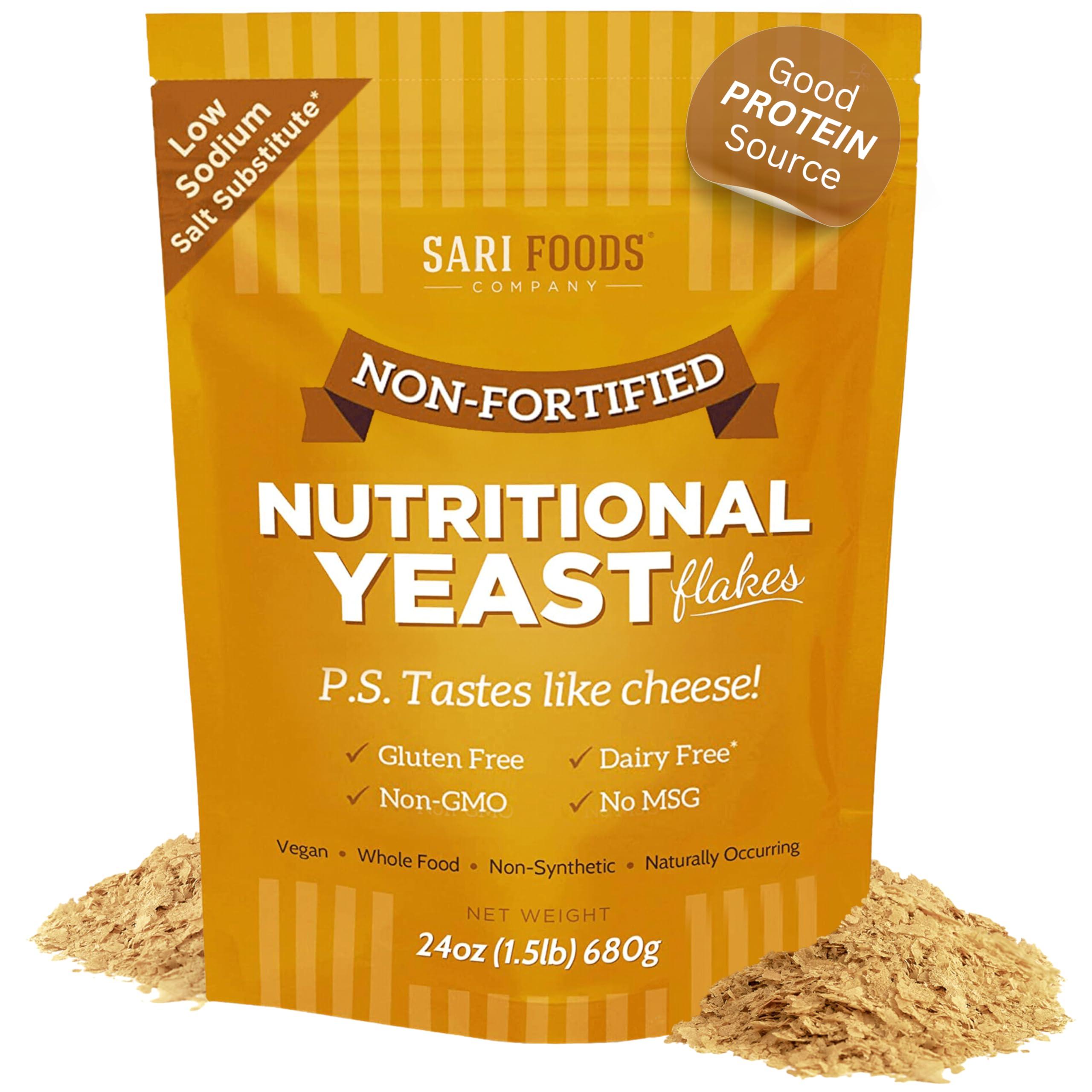 Sari Foods Co Sari Foods Co., Pure Natural Non-fortified Nutritional Yeast Flakes (8 oz.)