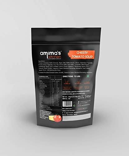 amima's kitchen Amima's Kitchen Cheesy Tomato Jain Soup (No Onion No Garlic) - 100 Grams [Serves 10] | Instant Soup Mix Powder | Ready To Cook | No Artificial Flavour & Colour | Gluten Free | Non GMO | Healthy Soup