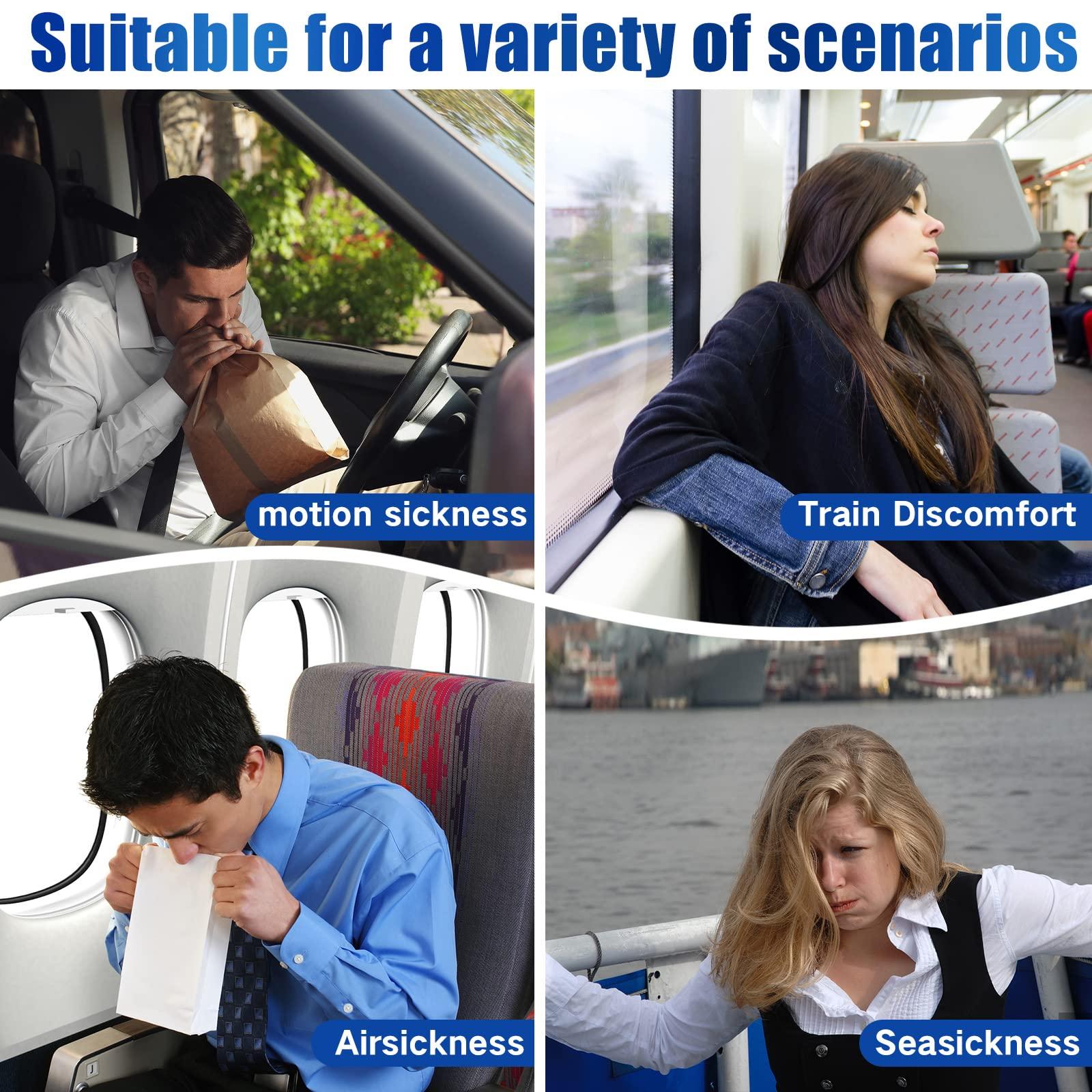 Hionfurt Motion Sickness Patch, 32 Patches Nausea Patches, Motion Sickness Patch for Kids, Adults, Sea Sickness Patches Relieve Nausea, Vomiting, Dizziness & Other Symptoms from Ships,Trains