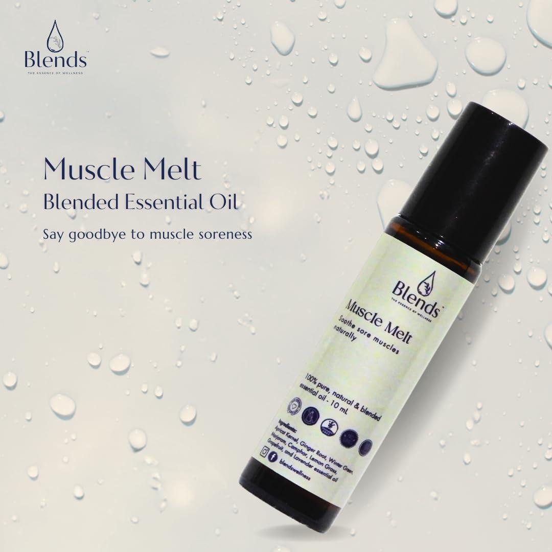 BLENDS BLENDS Muscle Melt Pain Relief Oil for Soreness, Full Body Ache Soothening Roll-on 15 ML