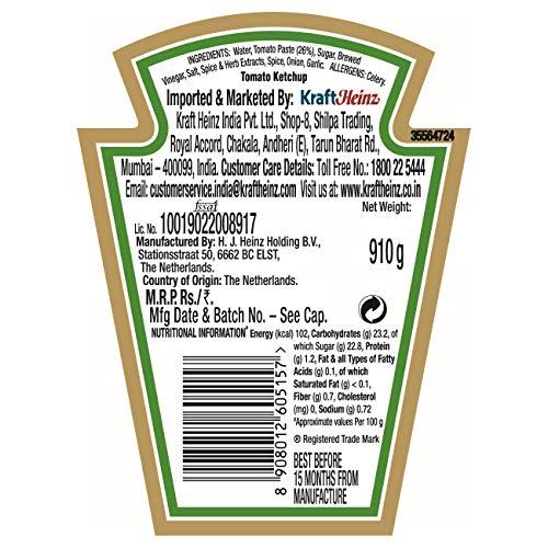 HEINZ Heinz Tomato Ketchup Sauce Top Down Squeezy, 32.1 oz  800 ml  910 g