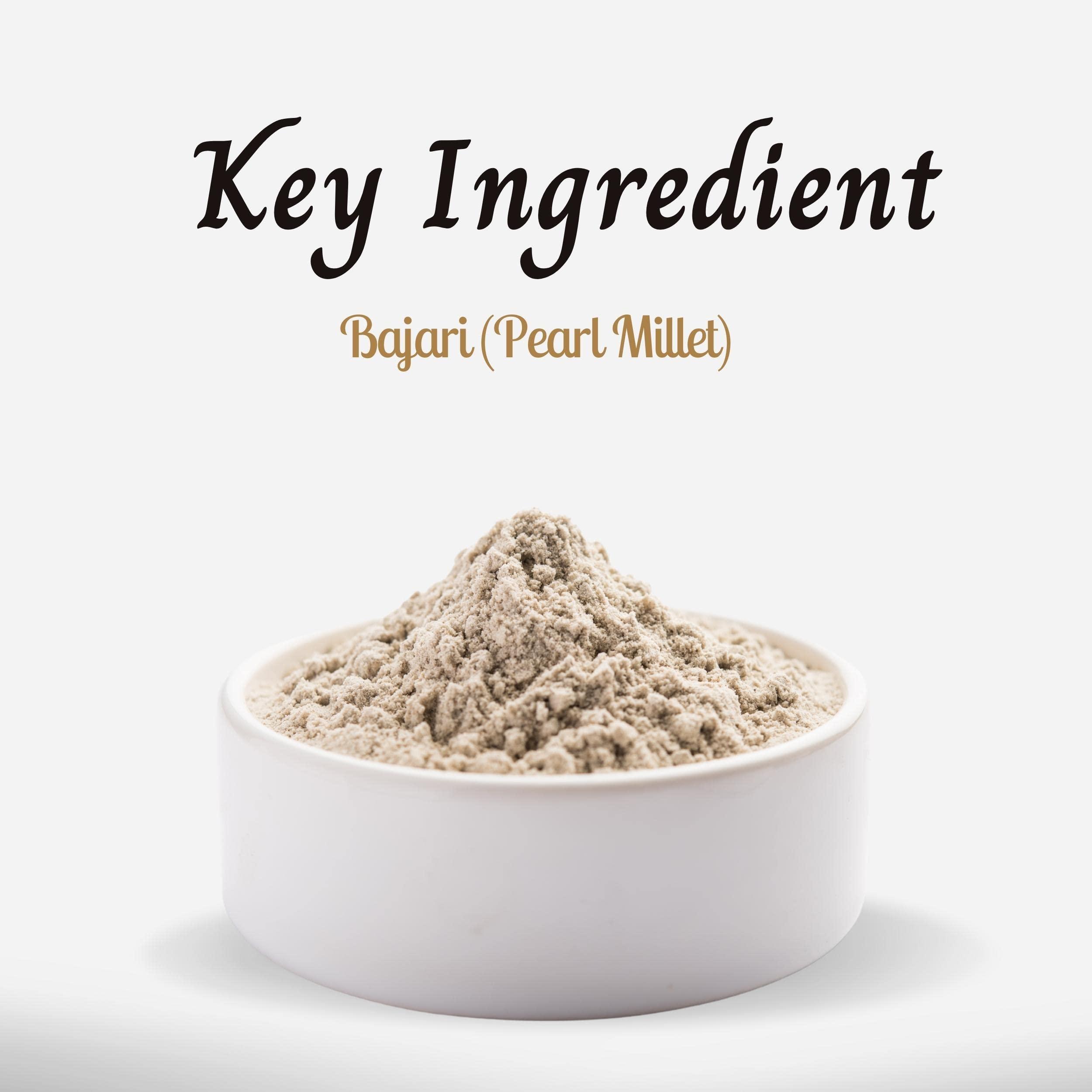 SAPPHIRE FOODS SAPPHIRE FOODS Organic Bajari Flour | Pearl Millet, Sajjalu, Kambu Flour | Bajri Atta | Vegan | Gluten Free | No Preservatives | ZipLock Packed (500g)