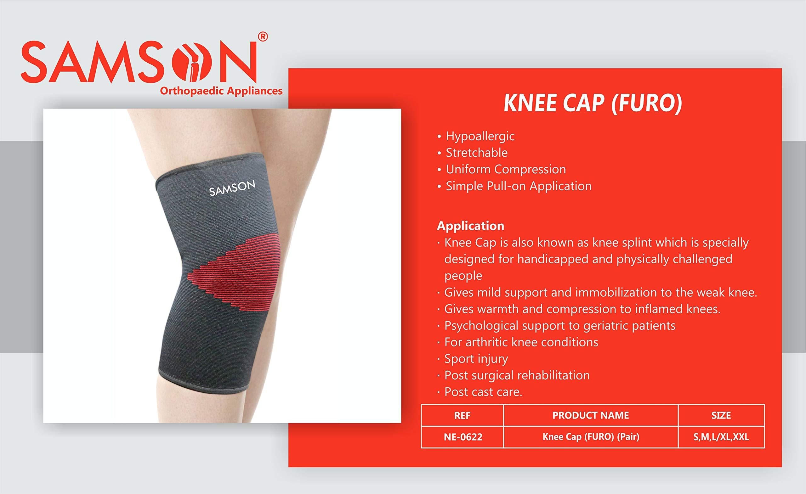 SAMSON SAMSON Knee Cap (Furo)(Pair)-Medium