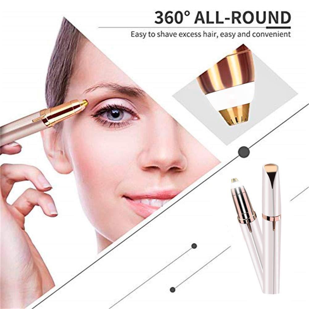 Generic Eazy Sales Eyebrow trimmer for women | Eye browser Trimmer | Trimmer for Face, Lips, Nose Hair Removal. Electric Pencil Shape epilator with Light, Easy to carry Machine For Women, Pink