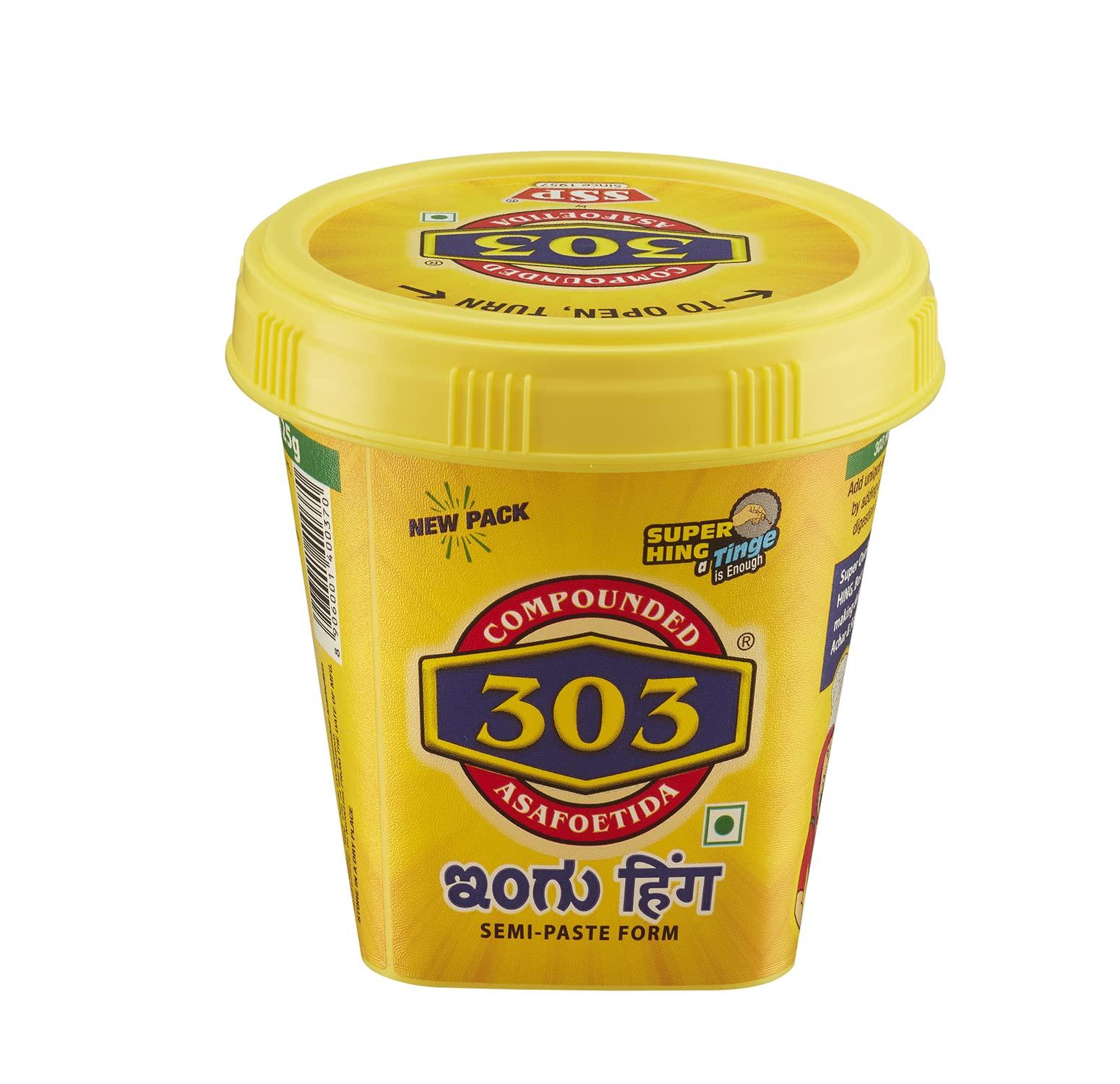SSP ASAFOETIDA SSP ASAFOETIDA 303 Hing (Strong Asafoetida) 125Gram Jar - Classic Choice Which Comes In Semi-Paste Form, Hing