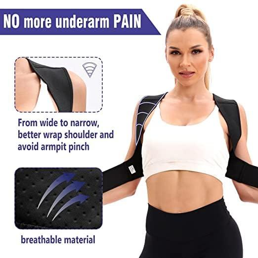 WESTONWINGS WESTONWINGS Neoprene Blend Posture Corrector For Men & Women-Back Support Belt For Back Pain Relief-Shoulder Support Belt-Body & Back Clavicle Corrector Belt-Back Straight Belt,Free Size