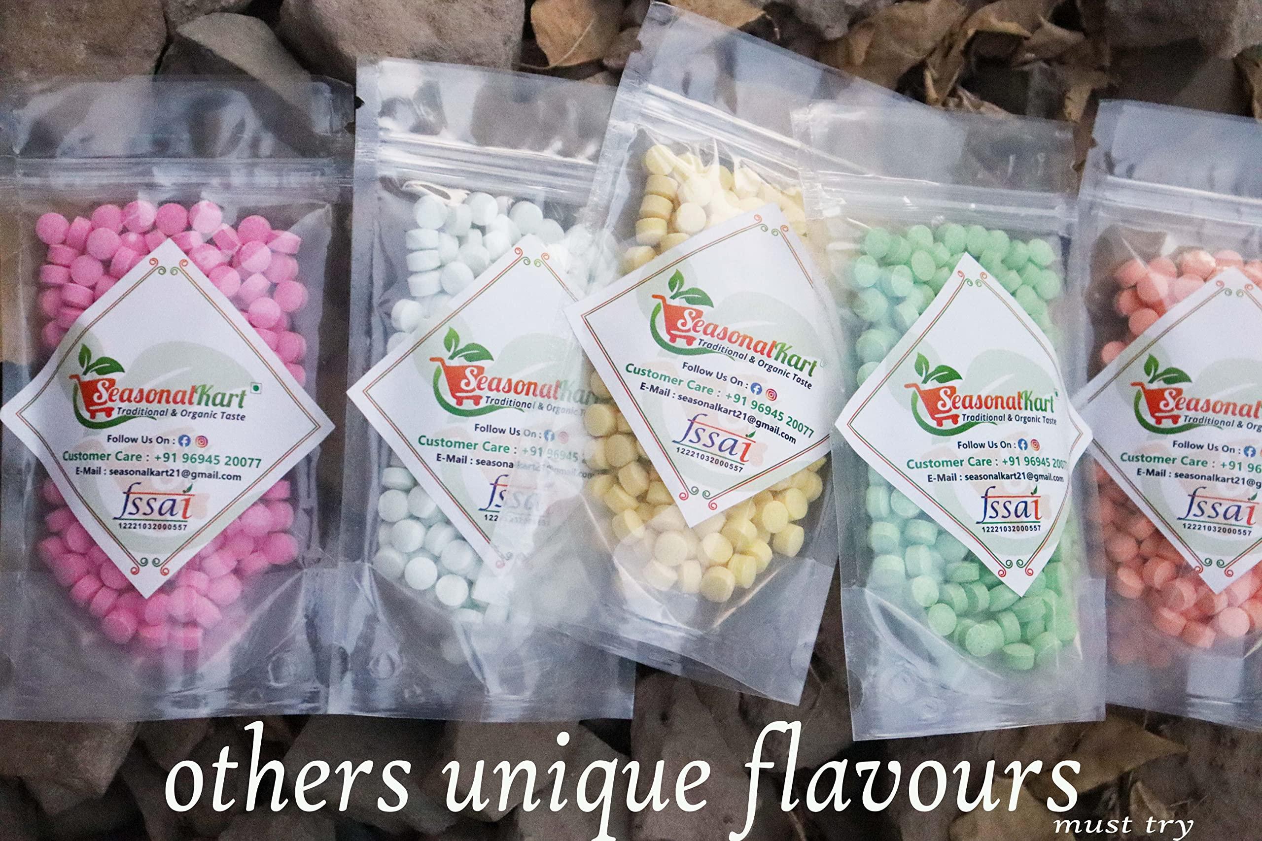 Seasonal Kart Seasonal Kart Regular White Candy| Mint Flavour Chatpati Edible White Regular Mint Goli 200 Grams