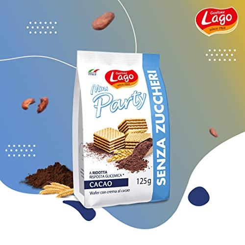 Lago Lago Mini Party Sugar Free Wafer Cocoa | Crispy Wafer with Cocoa Cream - 125g