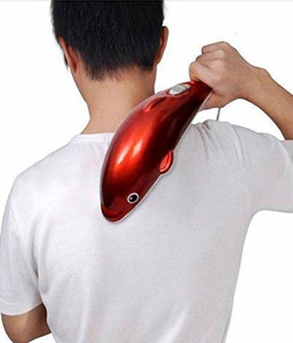 manav acupressure products MANAV Corded Electric Dolphin Handheld Body Massager for Pain Relief with Powerful Vibration For Unisex, Red