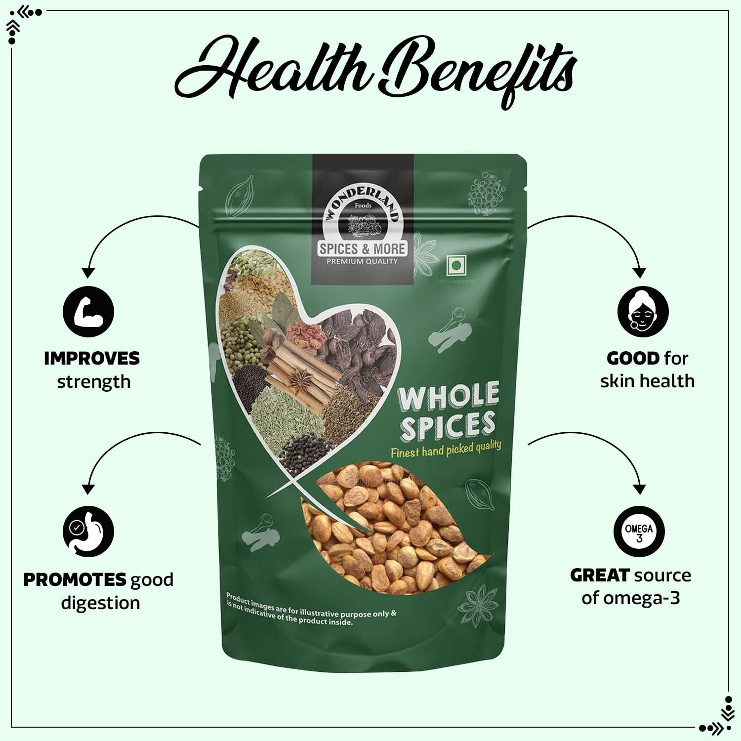 WONDERLAND FOODS (DEVICE) Wonderland Foods Chironji 100g Pack of 2 (50g Each) Almondette Seeds, Almondette Kernels, Charoli, Chiraunji, Whole Spices