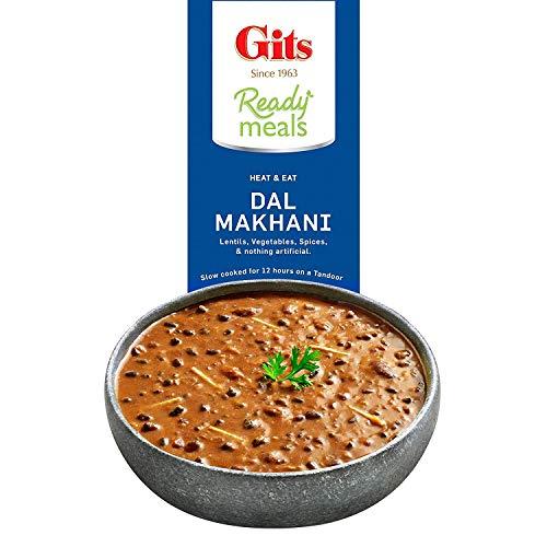 Gits Gits Ready to Eat Dal Combo Pure Veg Heat and Eat Indian Meal 1200g (Dal Makhani 300g X Pack of 2 + Dal Tadka 300g X Pack of 2)