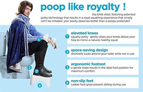 Vachan Creation Vachan Creation Plastic Stool for Toilet Scientific Angle, Cabinet Anti-Slip, Anti-Constipation, Better Posture (White)