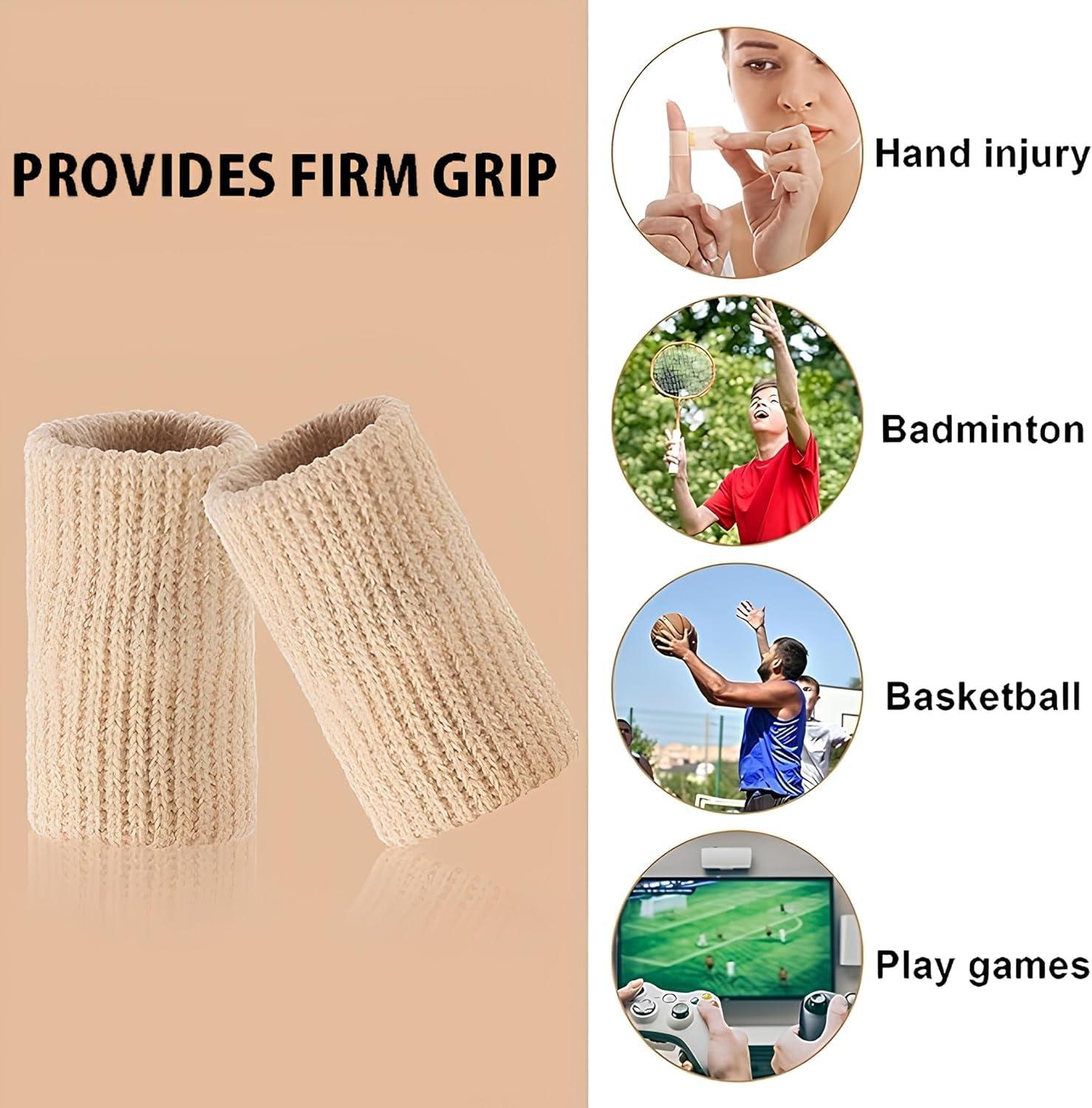 GRS GRS Finger protector for cricket, volleyball | Finger tape for cricket fielding finger cover bandage | Finger support for pain relief basketball volleyball finger protection (Set of 10)