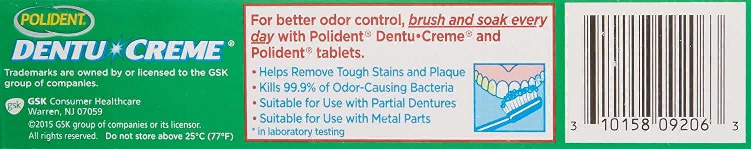 Polident Polident Dentu-Cream Denture Cleansing Toothpaste - 3.9 Oz.