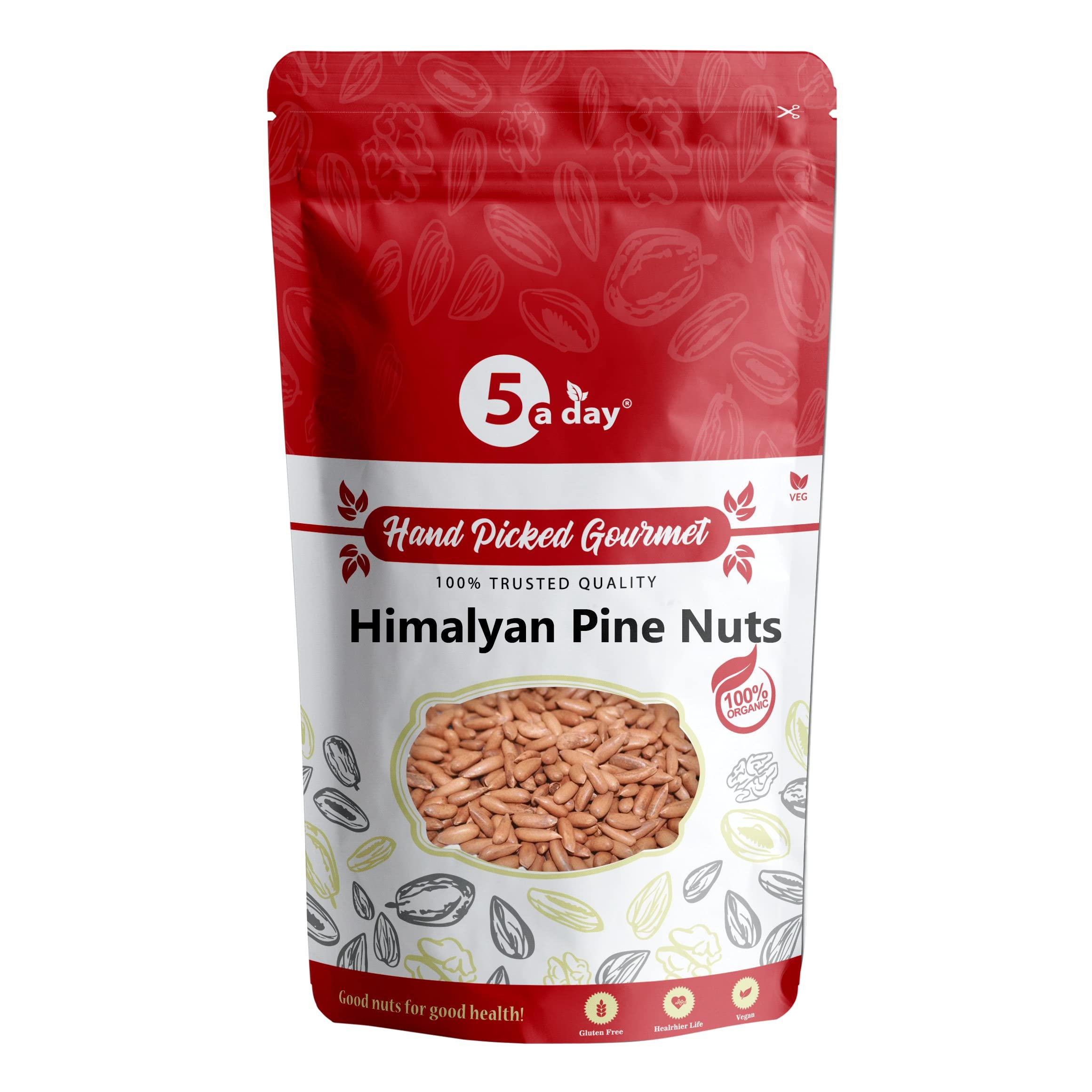 5 A Day 5 A Day Himalayan Pine Nuts | Chilgoza Pine 250g | Pine Nuts With shell | Chilgoza Giri | Chilgoza Seeds | Pine Seeds Jumbo Size | Pure Dry Fruits