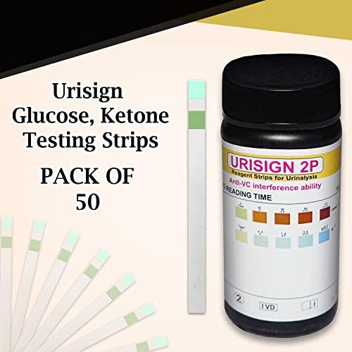 URISIGN Urisign Urine Test Strips Protien and Suger Reagent Strips for Urinalysis 50 Strips