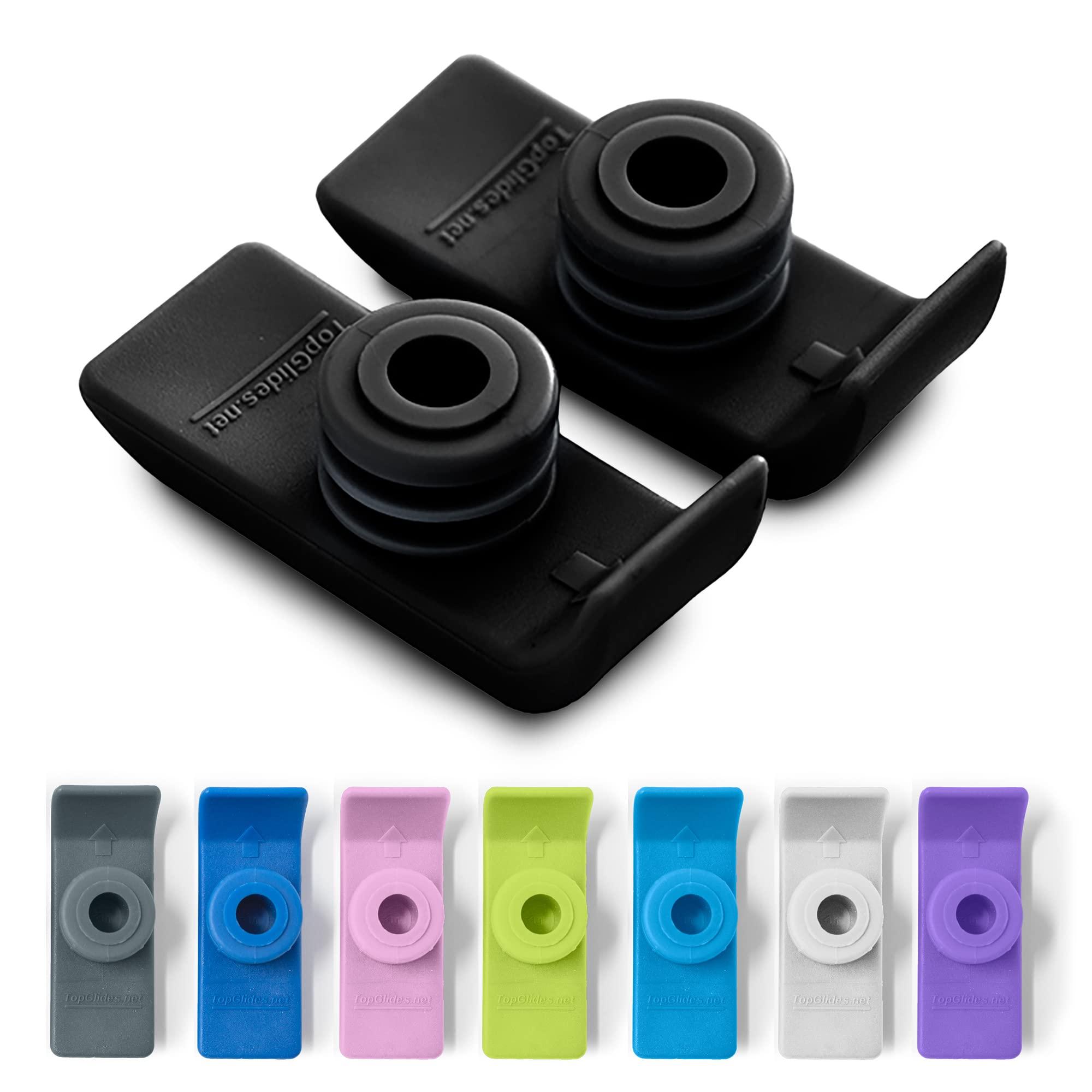 Top Glides 3-Pack: Walker Ski Glides for Drive Medical Walkers - 3 Pairs (Black)