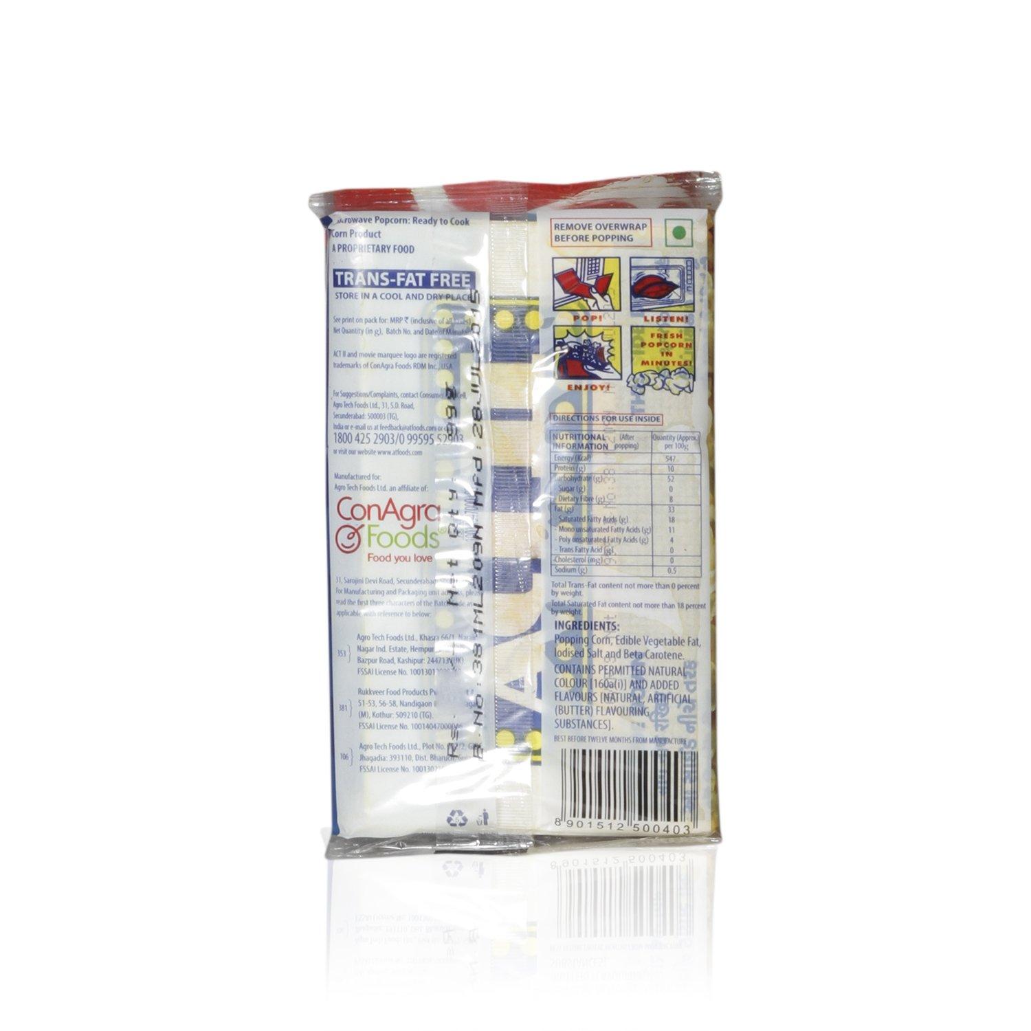 Act II Act II Microwave Popcorn - Butter, 99g Pouch