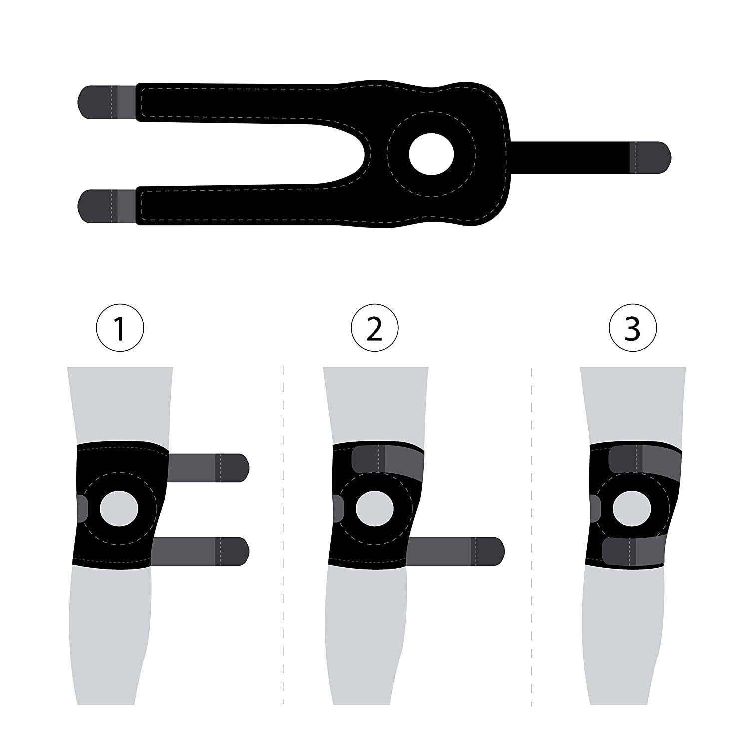 Bracoo Bracoo Breathable Neoprene Knee Support, One Size, Black,Manufactured by: Yasco